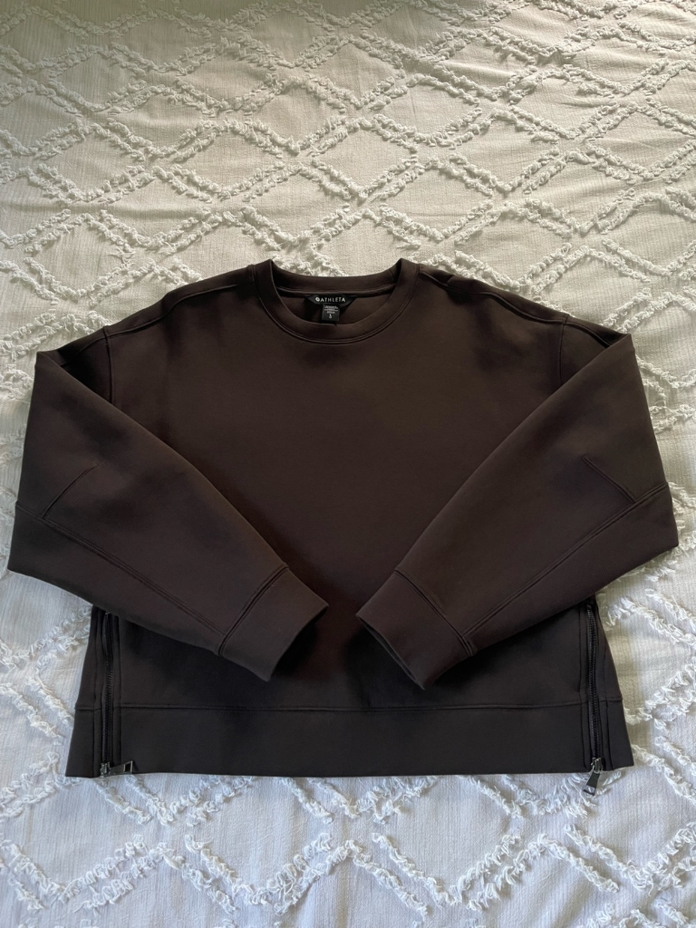 Athleta Form Knit Brown Sweatshirt